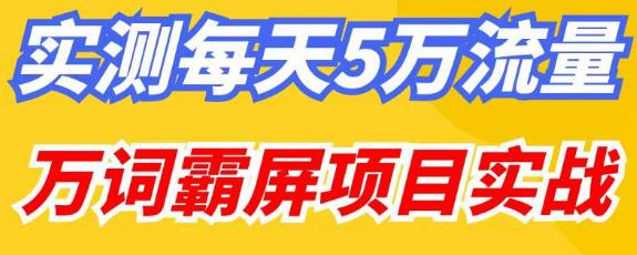 百度万词霸屏实操项目引流课，30天霸屏10万关键词网赚项目-副业赚钱-互联网创业-资源整合-创业项目库白云网赚